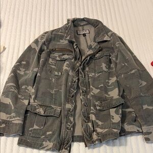 Buckle Green and Gray Camo Utility Jacket